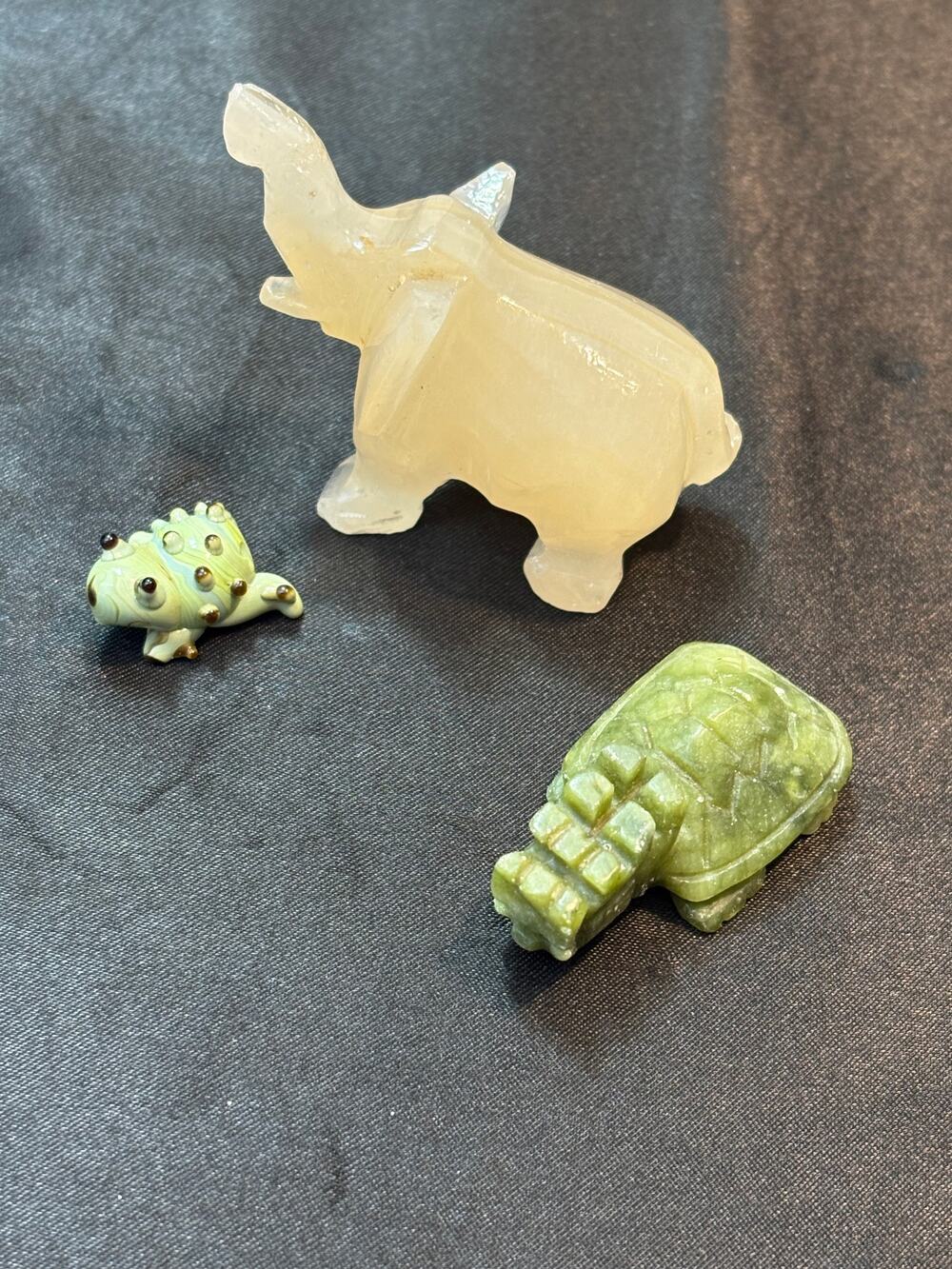 stone figurines, damaged repair lot, vintage stone, craft lot, carved stone